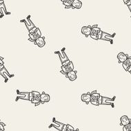 photographer doodle seamless pattern background