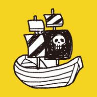 Pirate Ship doodle N8