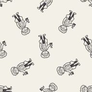 scientist doodle seamless pattern background