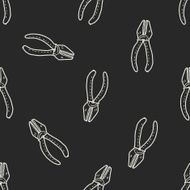 plier doodle seamless pattern background N10