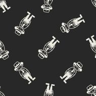 police doodle seamless pattern background N5