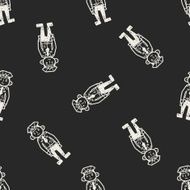 police doodle seamless pattern background N6