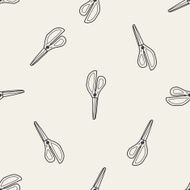 scissors doodle seamless pattern background