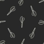 scissors doodle seamless pattern background N2