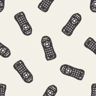 remote control doodle seamless pattern background