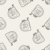 ruler doodle seamless pattern background N7