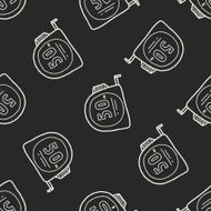 ruler doodle seamless pattern background N8