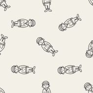 sailor doodle seamless pattern background