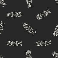 sailor doodle seamless pattern background N2