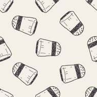 salt pepper doodle seamless pattern background N2