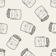 salt pepper doodle seamless pattern background N4