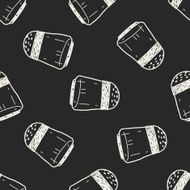 salt pepper doodle seamless pattern background N6