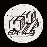 shipping box doodle N79