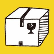 shipping box doodle N103