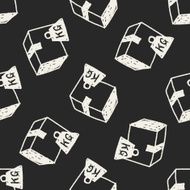 shipping box doodle seamless pattern background N27