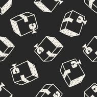 shipping box doodle seamless pattern background N30