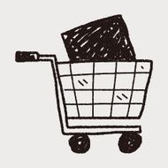 shopping cart doodle N6