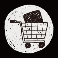shopping cart doodle N8