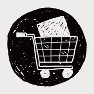 shopping cart doodle N9