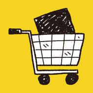 shopping cart doodle N10