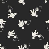 shovel doodle seamless pattern background N8