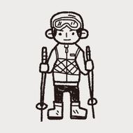 skiing doodle N4