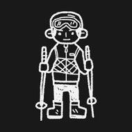 skiing doodle N5
