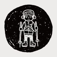 skiing doodle N7