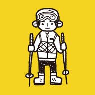 skiing doodle N8
