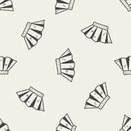 skirt doodle seamless pattern background N3