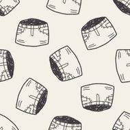 skirt doodle seamless pattern background N4