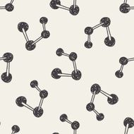social link doodle seamless pattern background