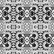 Vector Seamless Abstract Black and White Tribal Pattern N56