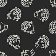 sound doodle seamless pattern background N2