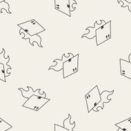 speed delivery doodle seamless pattern background