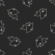 speed delivery doodle seamless pattern background N2
