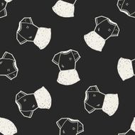 sport clothes doodle seamless pattern background N2