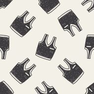 sport vest doodle seamless pattern background