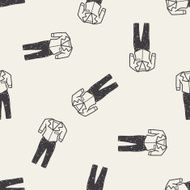 suit doodle seamless pattern background N5