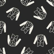 suit doodle seamless pattern background N8