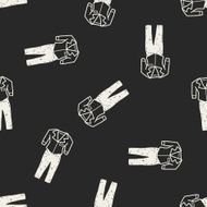 suit doodle seamless pattern background N11