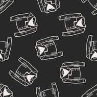 suit doodle seamless pattern background N12