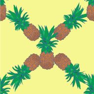 Sketchy style pineapple seamless pattern