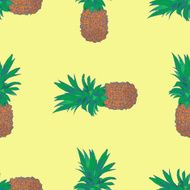 Sketchy style pineapple seamless pattern N2