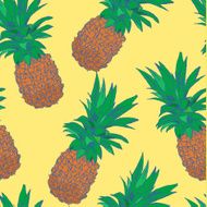 Sketchy style pineapple seamless pattern N3