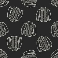 sweater doodle seamless pattern background