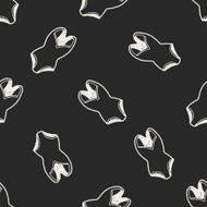 Swimsuit doodle seamless pattern background
