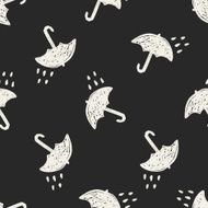 umbrella doodle seamless pattern background N2