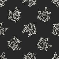 dragon doodle seamless pattern background