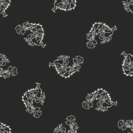 dragon doodle seamless pattern background N2